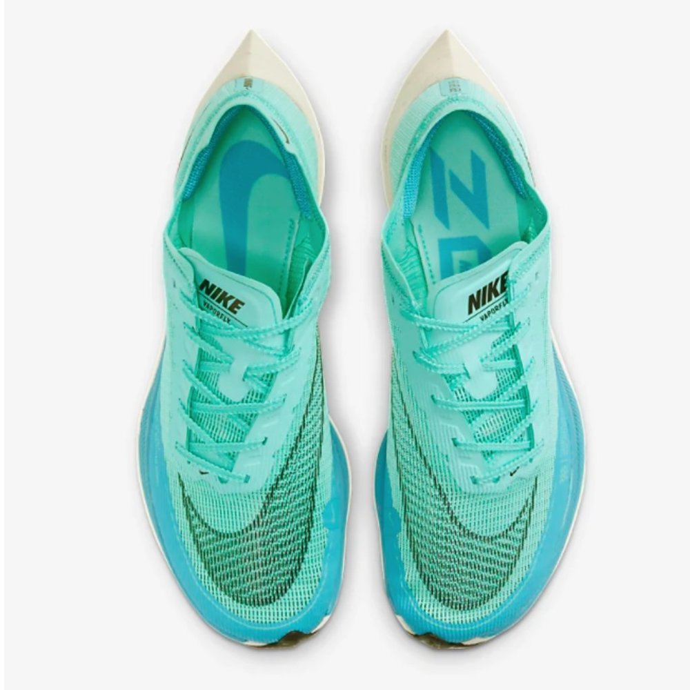 Nike ZoomX Vaporfly Next% 2 Aurora Green/Chlorine Blue, Size 7M/8.5W